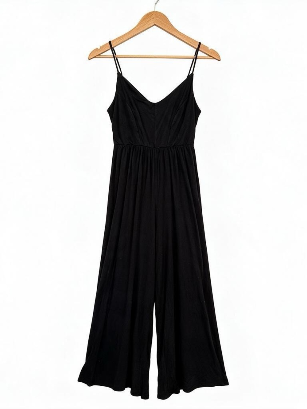z supply black roz crossover strap wide leg jumpsuit